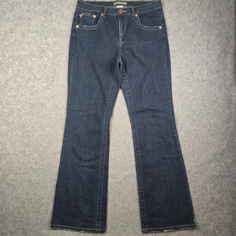 Z Cavaricci Flare Jeans Womens 14 Blue Bootcut Dark Wash Stretch Denim Y2K 90s